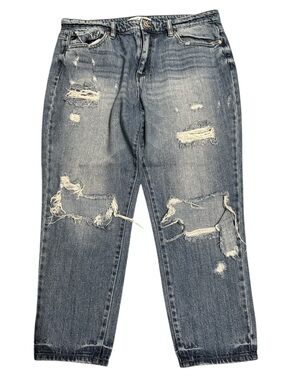KANCAN ankle cropped distressed jeans size 30